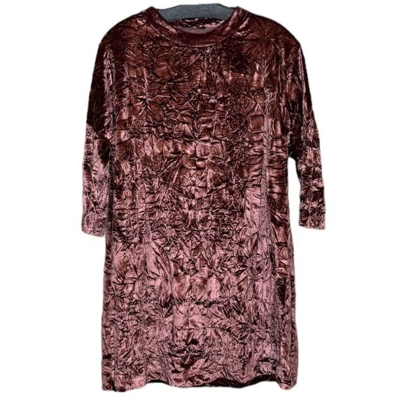 Zara Rose colored Velvet Dress size Small - Picture 1 of 4